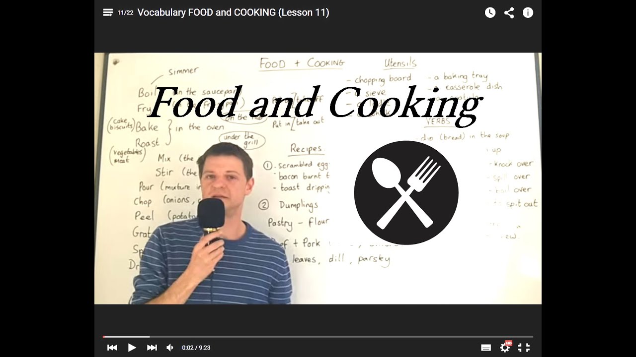 Vocabulary FOOD and COOKING (Lesson 11)