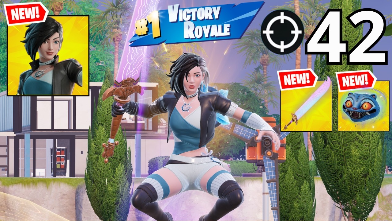 42 Elimination LUNA SNOW Gameplay Wins Zero Build (NEW FORTNITE CHAPTER 7 SEASON 1)