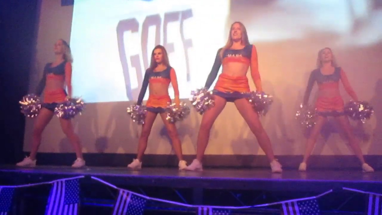 MANA cheerleaders at the Clapham grand. Superbowl LIII