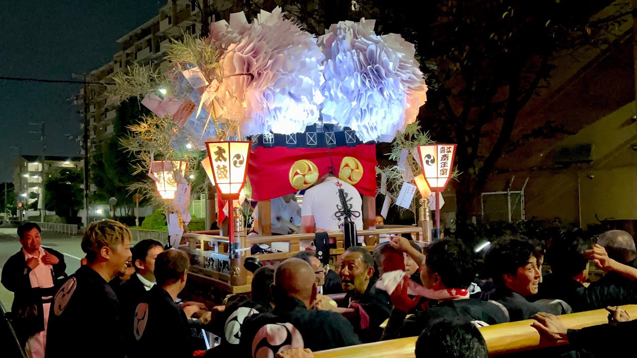 庄内神社大祭 宵宮・大祭(島江大太鼓 宮入〜島江公園) 令和6年10月16日・17日