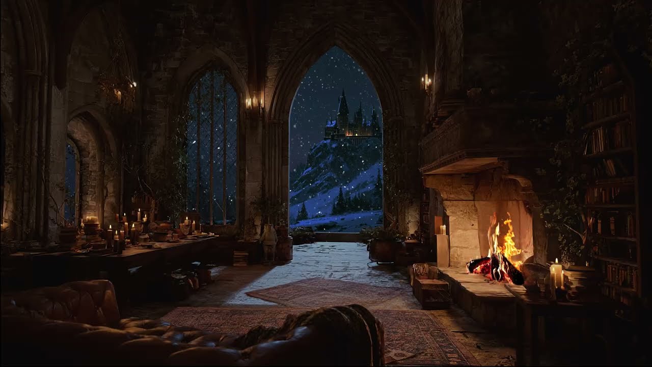 Whispering Snow Winds in an Ancient Castle &ndash; Winter Night Ambience for Deep Sleep