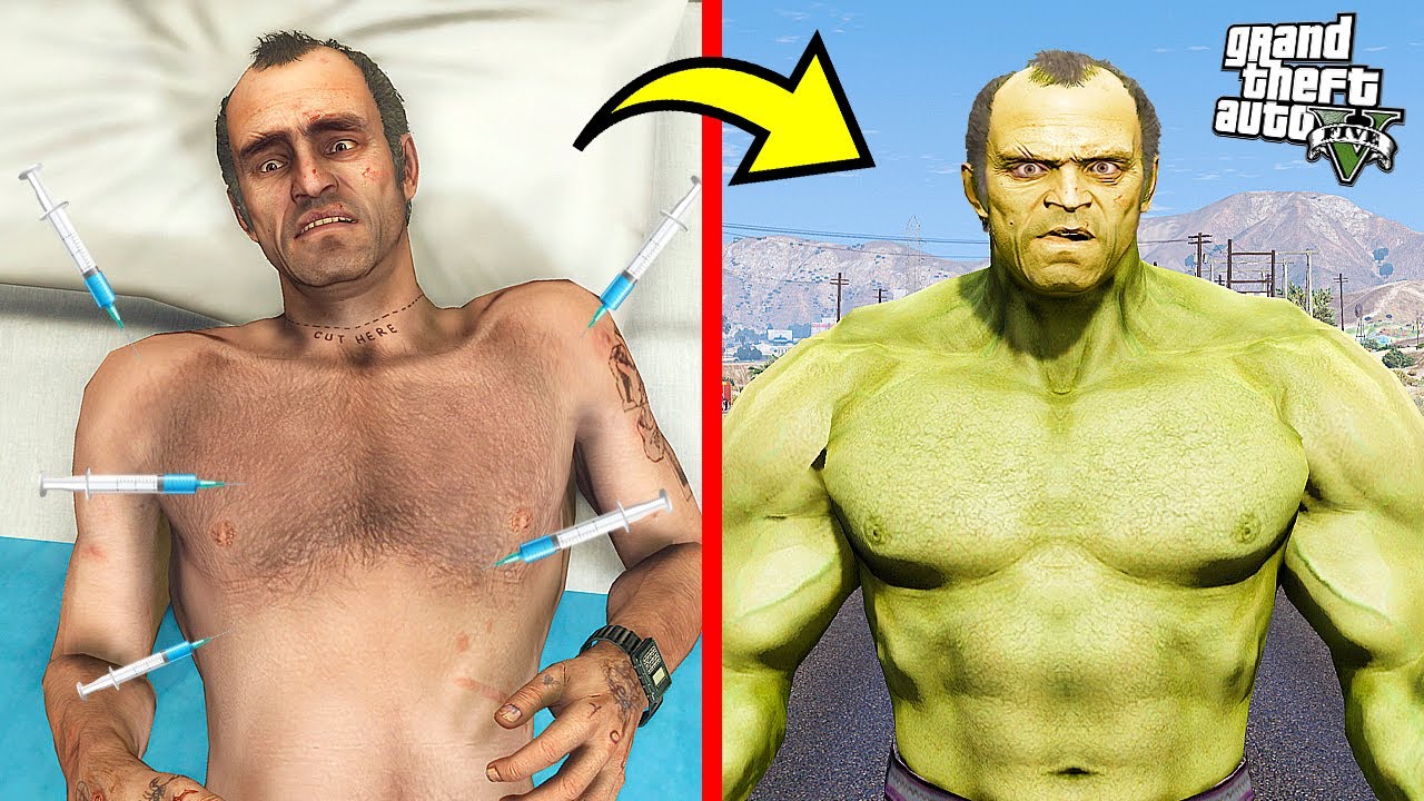 ТРЕВОР ПРЕВРАТИЛСЯ В ХАЛКА!! - GTA 5 Моды