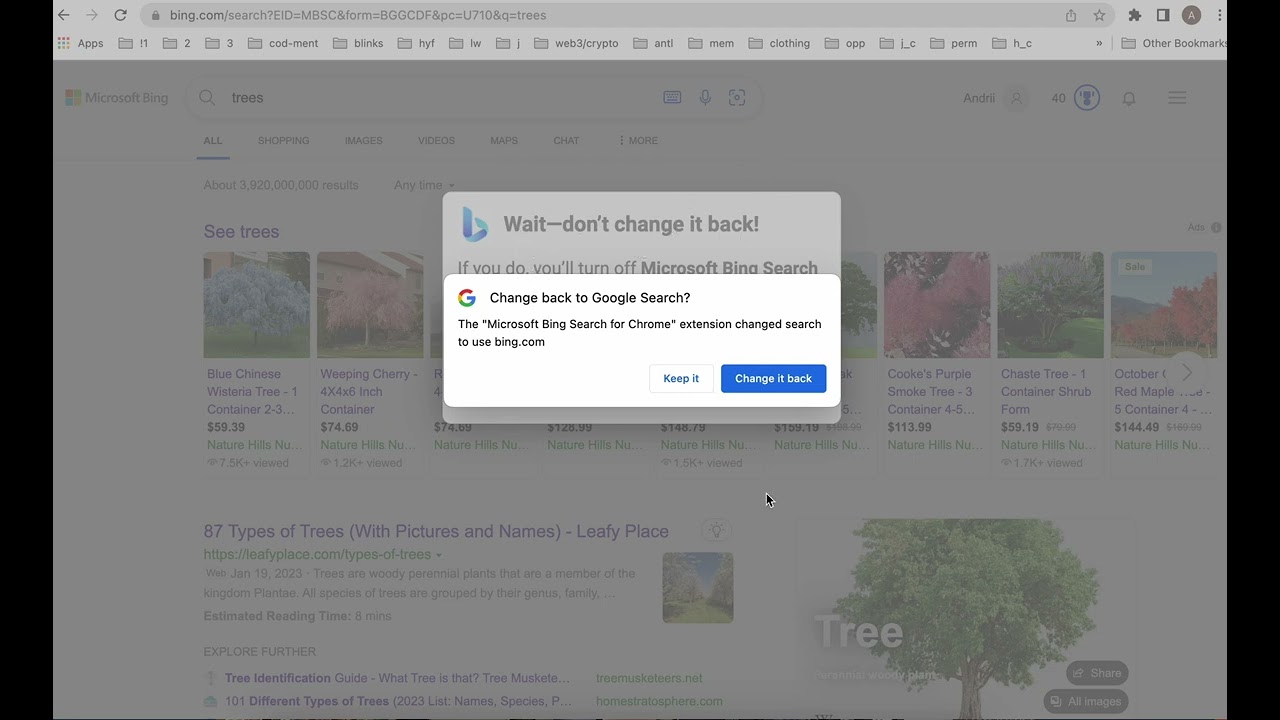 How to install BING as a default search engine in Chrome?