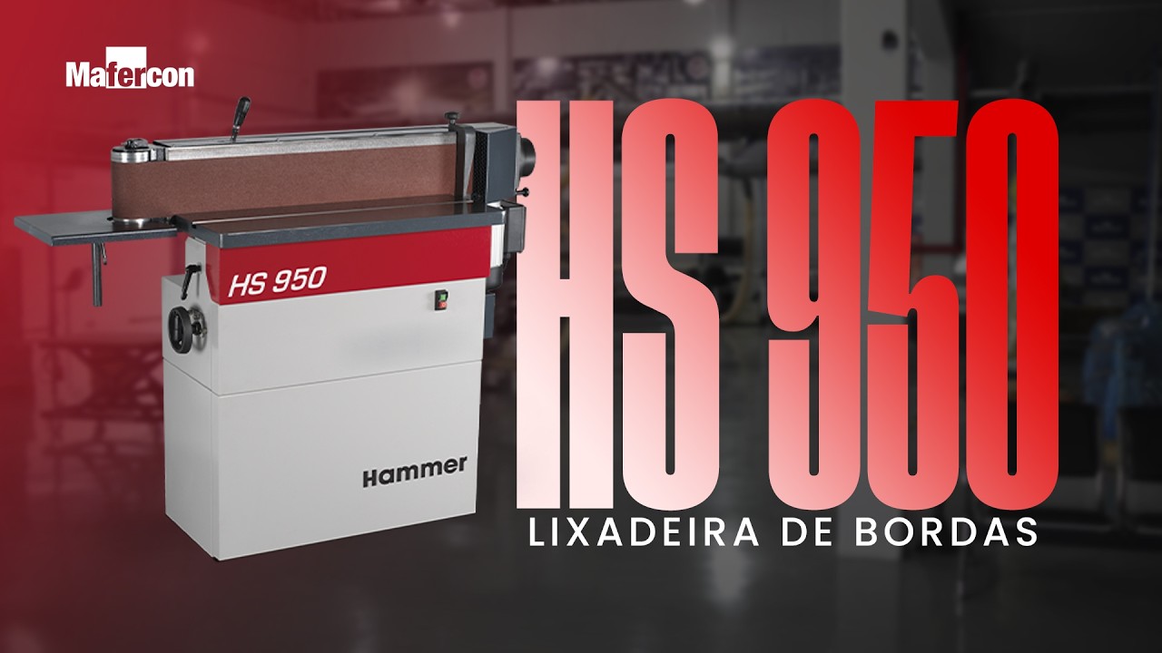 Lixadeira de bordas Hammer HS 950 para quem busca acabamento padrão e praticidade.
