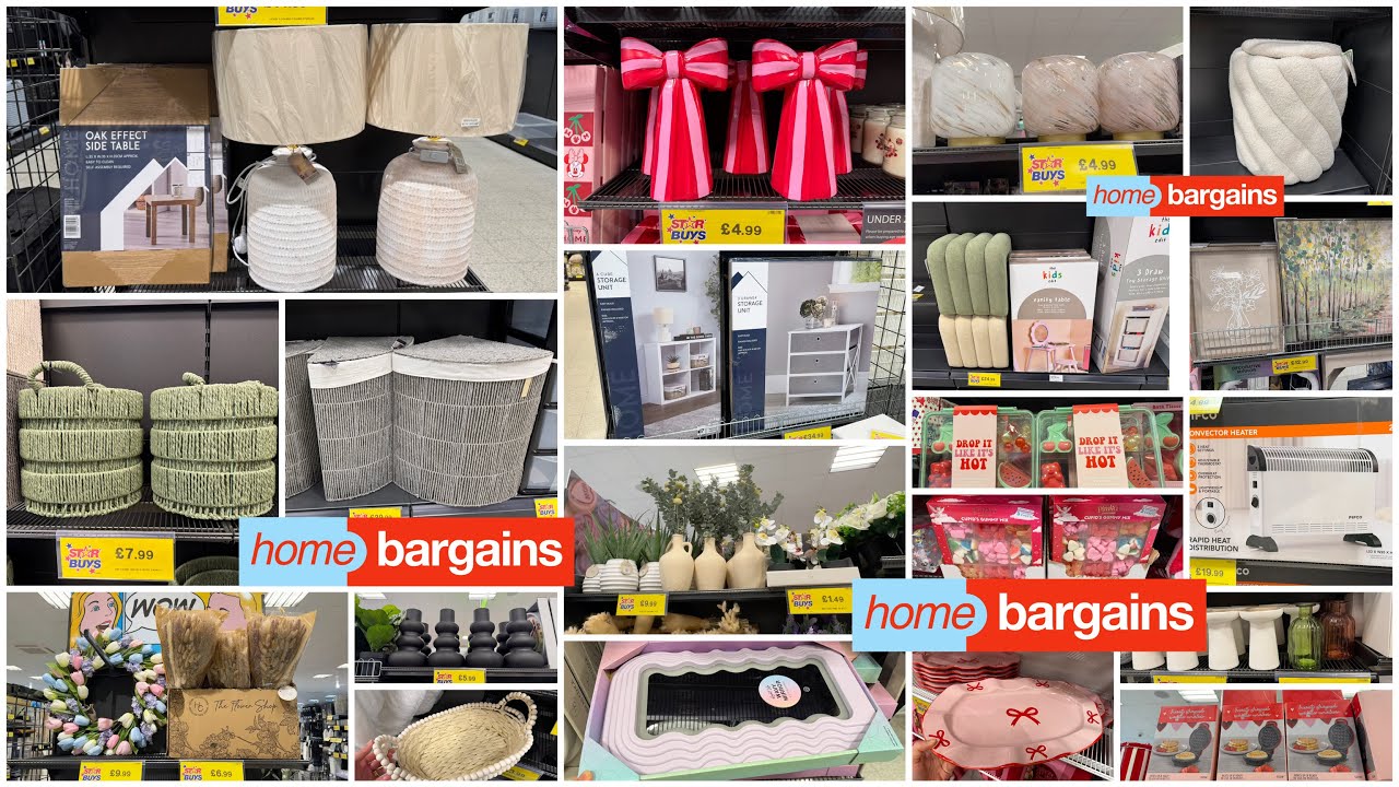 ♦️HOME BARGAINS♦️STAR BUYS**NEW HOME DECOR, VALENTINES COLLECTION AVAILABLE IN STORES😍January 2026♦️