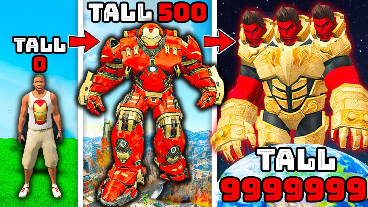 Smallest To BIGGEST IRON HULK BUSTER In GTA 5!