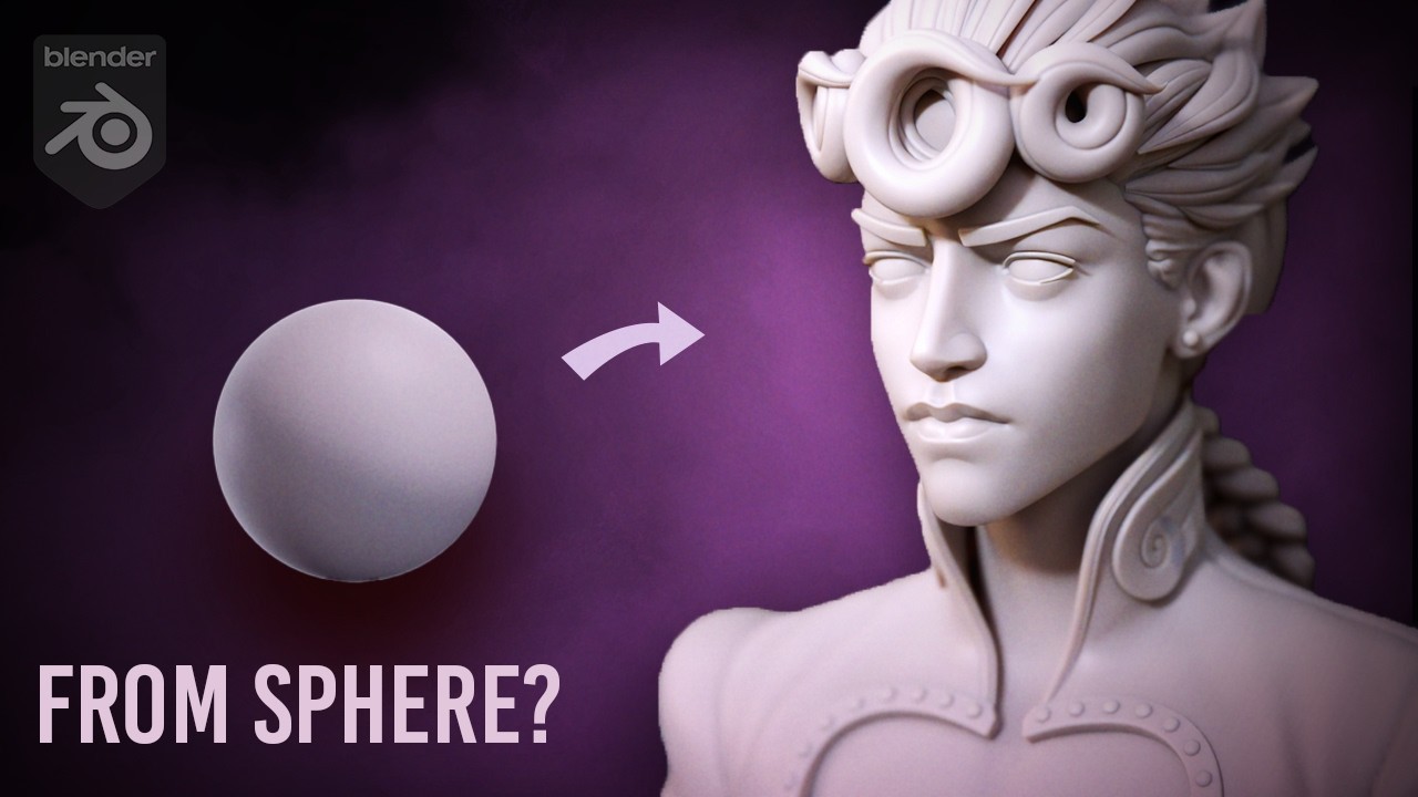 Can I Sculpt Giorno Giovanna in Blender? (I've barely seen JoJo)