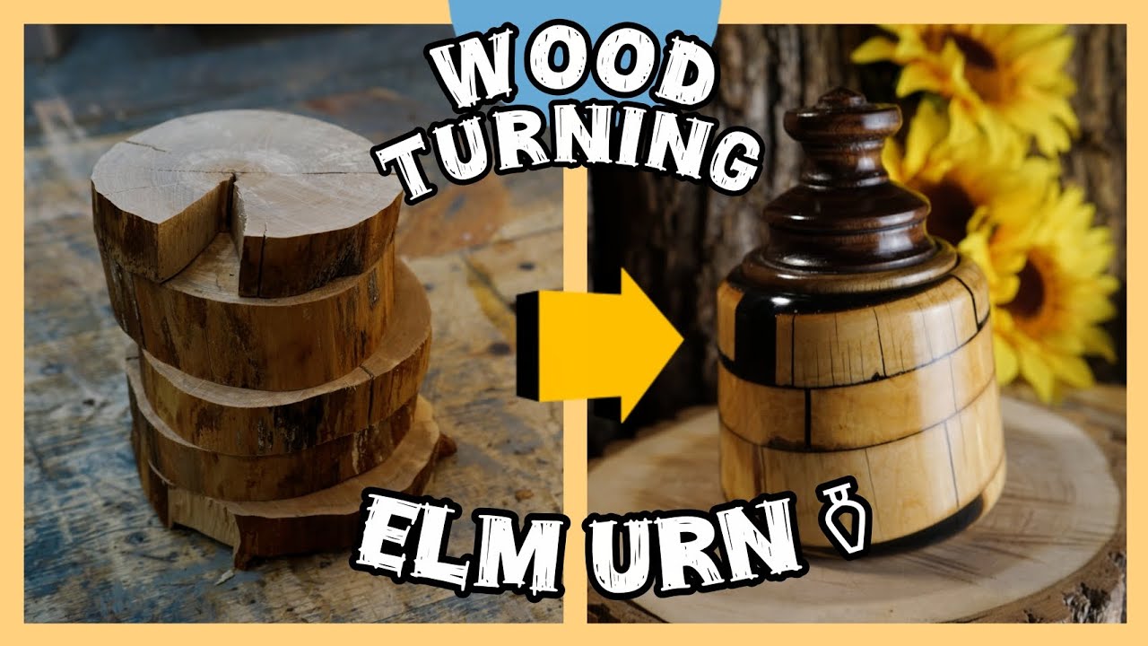 Wood Turning Elm Pet Urn ⚱️ 