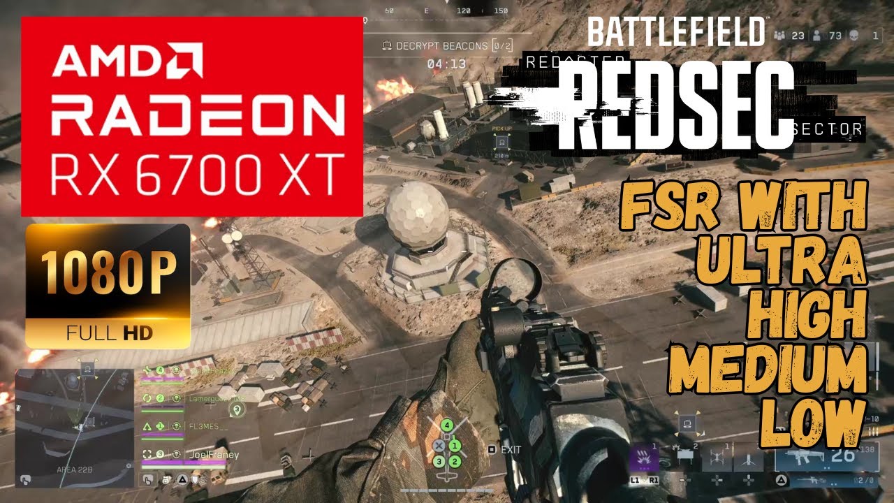 Battlefield REDSEC - AMD 6700 XT  All Settings Tested - 1080p #battlefieldredsec #6700xt #benchmark