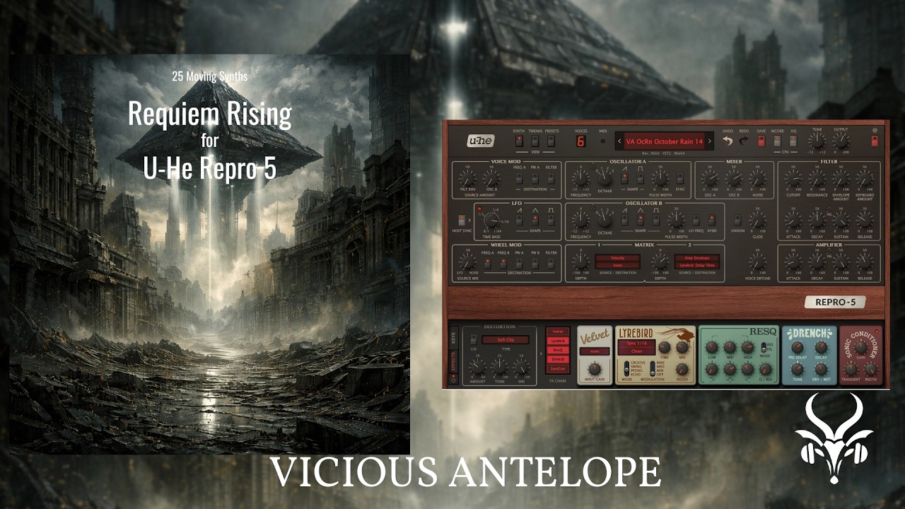 U-He Repro-5 Presets | Requiem Rising by Vicious Antelope | Cinematic Synths
