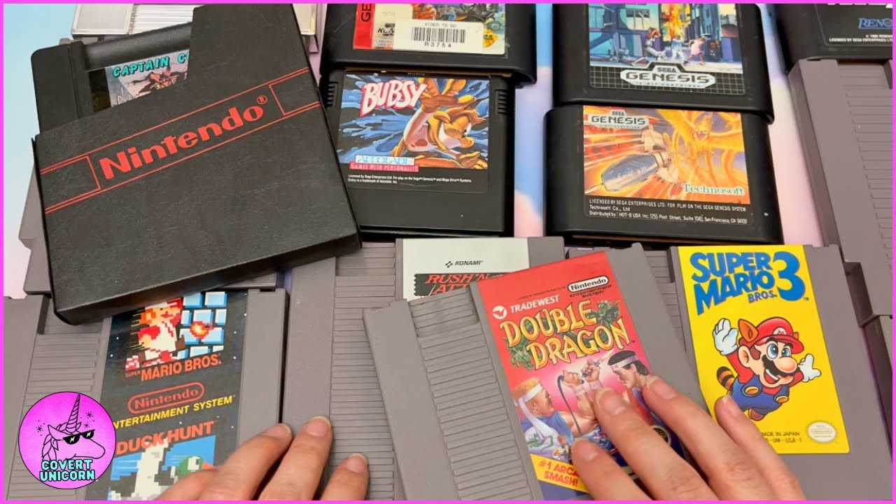 ASMR Sega and Classic Nintendo Games Collection | Covert Unicorn
