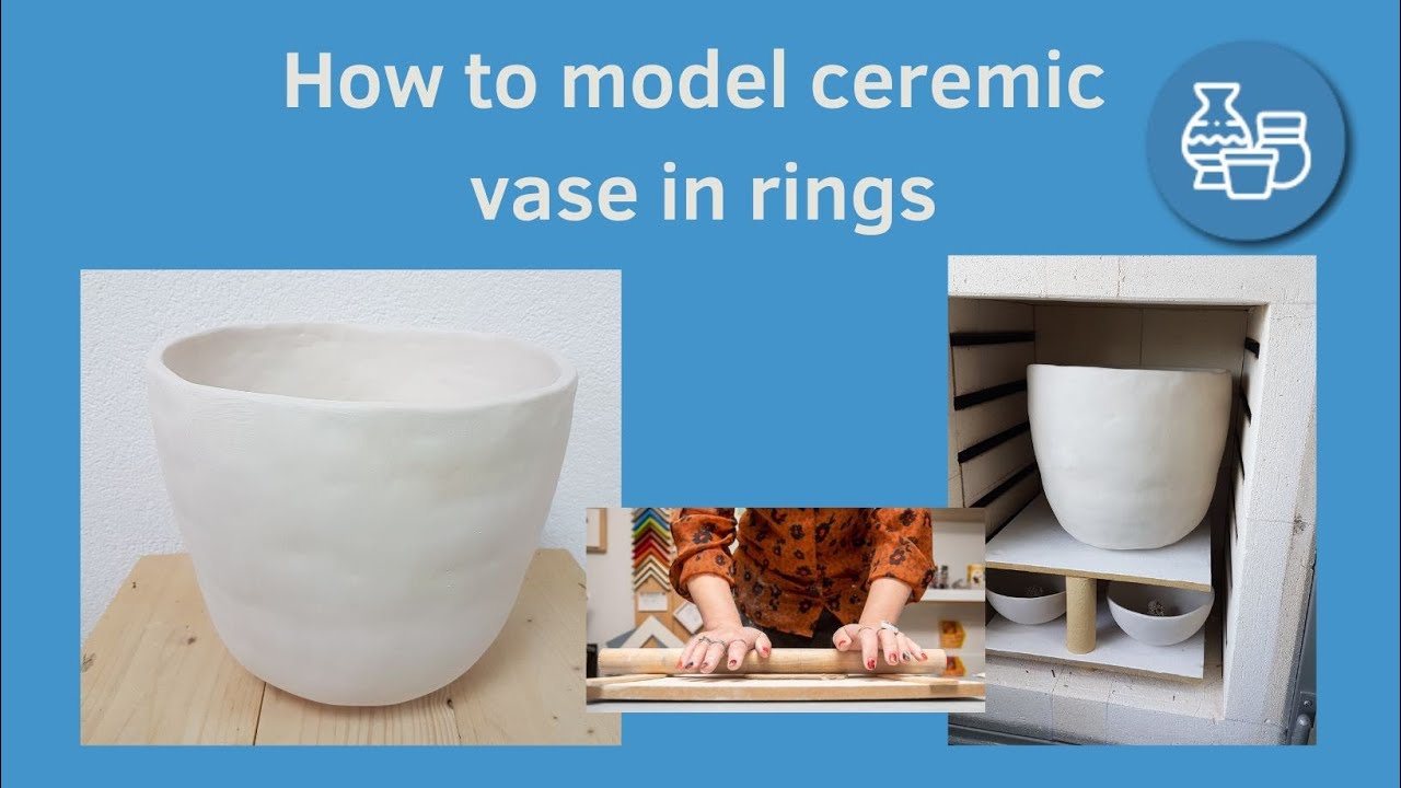 Live keramiek vaas opbouwen van rollen klei / ceramic vase building rolls of clay, Atelier-Bertina