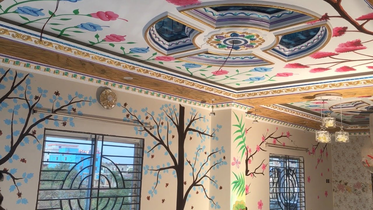 Different Kinds of Flower Designs Painting Wall beauty