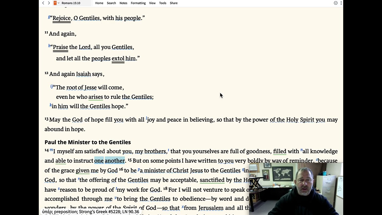 Romans 15:1-13- Unity: Christianity is not about pleasing self, but considering others