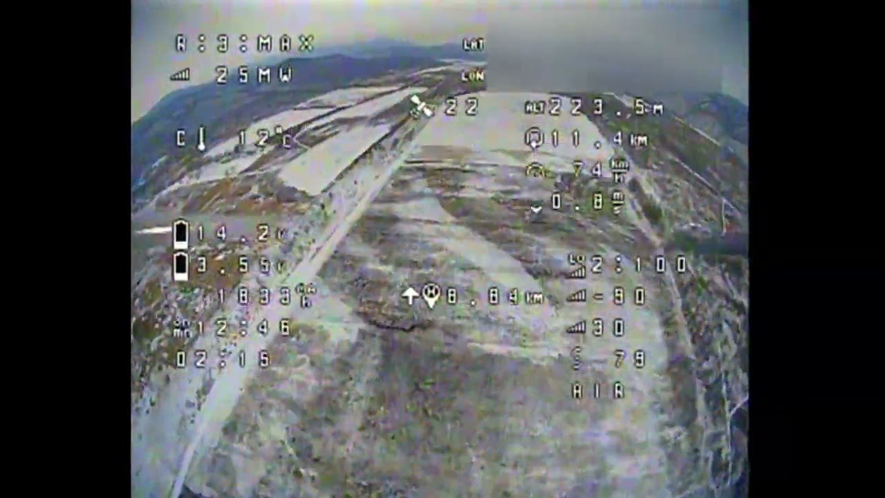 10 км, зимой на 3,5 дюймовом FPV дроне.Long Range