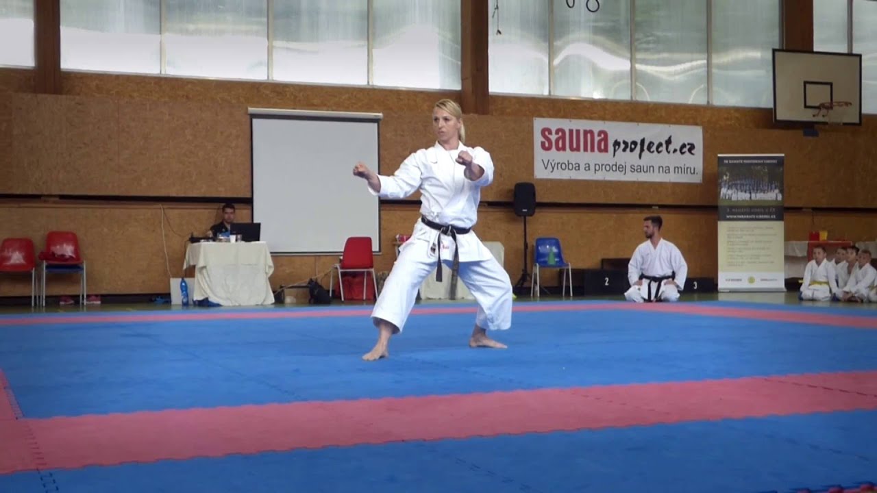 Finální ukázka na oddílové akci SK Karate Shotokan Liberec