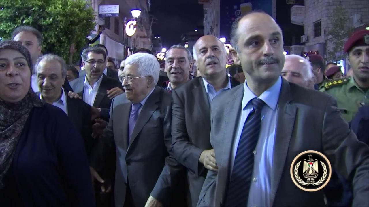 جولة الرئيس عباس في أسواق مدينة رام الله
