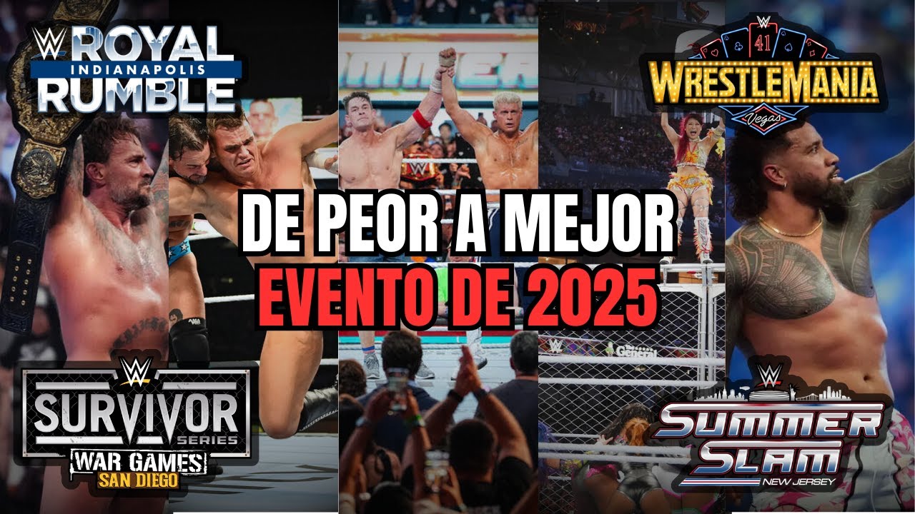 TODOS los PPVS de WWE en 2025 de PEOR a MEJOR