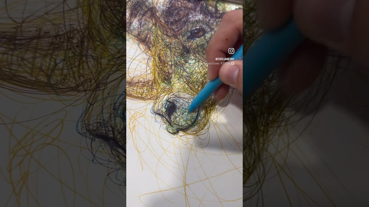 What&rsquo;s Harder: Starting or Finishing A Drawing?!🤔 #art #drawing #ballpointpen #sketch