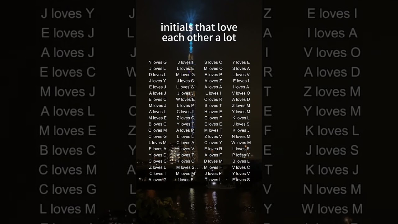 Initials that love each other a lot #crush #initial #love #sign #tiktok