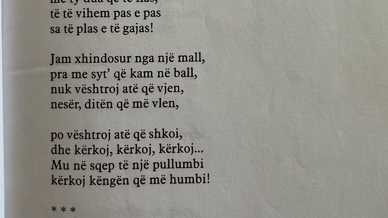 &ldquo;Mosh&euml; o mosh&euml;, q&euml; mbete pas&rdquo; poezi nga Ali Asllani, interpreton Bujar Asqeriu