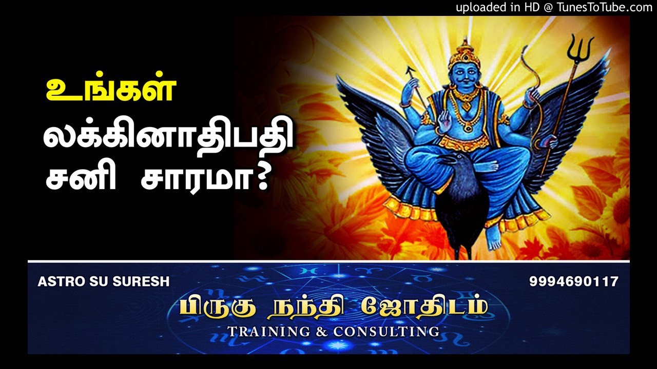 உங்கள் லக்கினாதிபதி சனி சாரமா? |  பிருகு நந்தி ஜோதிடம் | #Astro_SU_Suresh