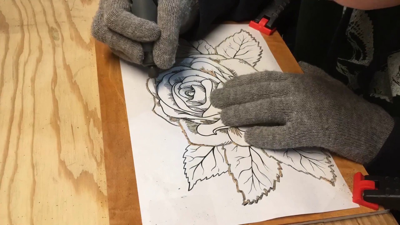 Dremel Wood Carving - Flower
