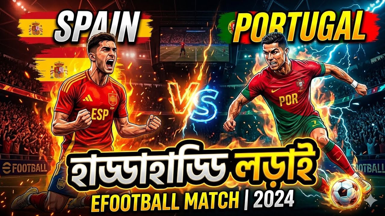 হাড্ডাহাড্ডি লড়াই! Spain বনাম Portugal | eFootball 20262