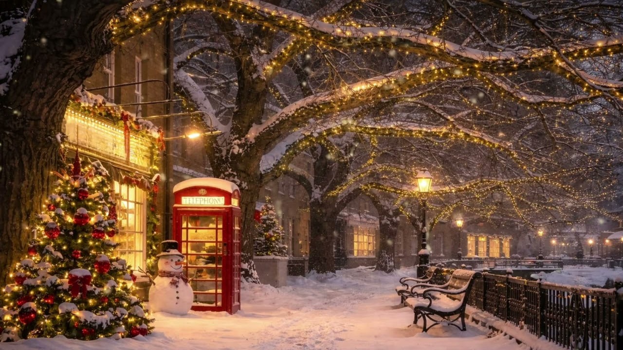 ❄️ Peaceful Snow Night Music 🎹 | 🎻 Romantic Winter Piano for Studying & Sleeping 🤍 