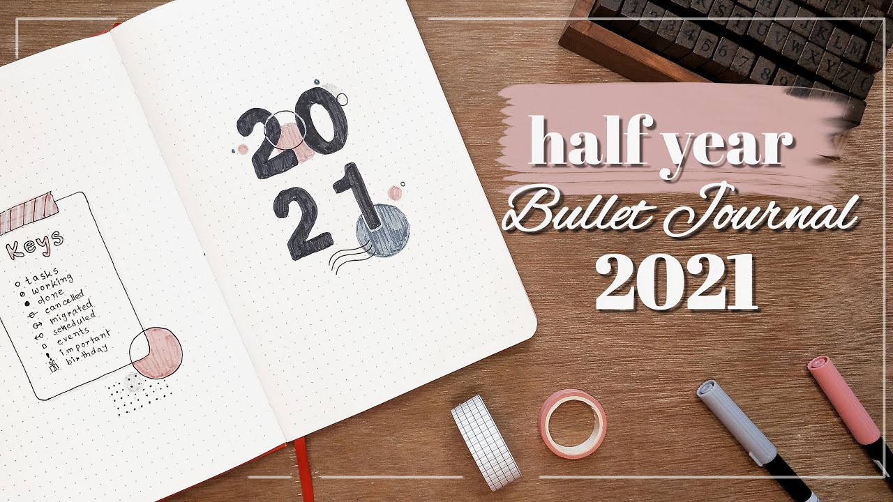 Mid Year Bullet Journal Setup 2021 | Plan with me | Abstract Art