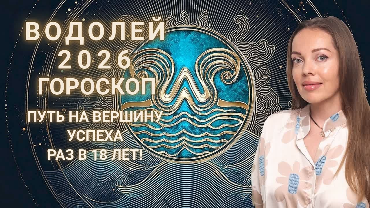 Водолей - гороскоп на 2026 год. Путь на вершину успеха. Раз в 18 лет