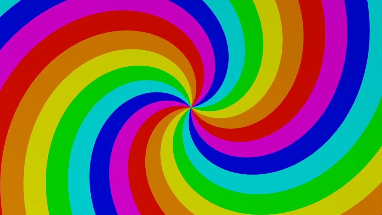 Rainbow Hypnotic Spiral Background Loop Animation in 4K