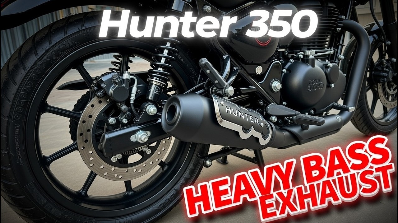Royal Enfield Hunter 350 - Heavy Bass Exhaust | Sound Test