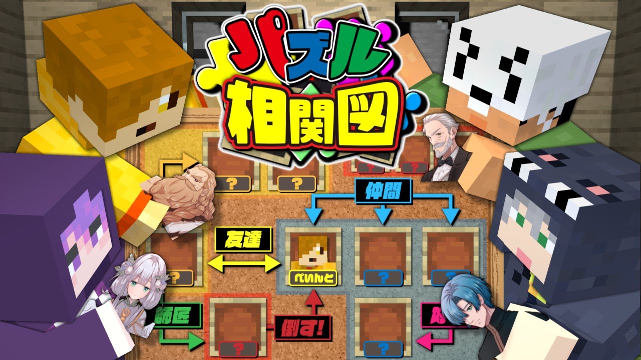【マインクラフト】キャラクターの相関図を完全一致させるまで終われません【日常組】