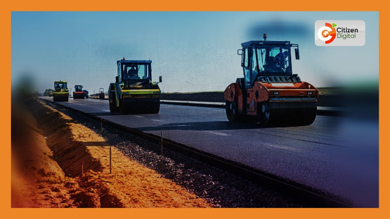 Construction of road into dual carriageway halfway done