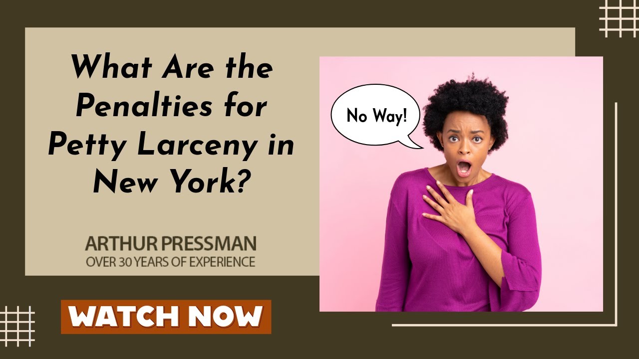 What Are the Penalties for Petty Larceny in New York? | Contact Arthur Pressman for Defense