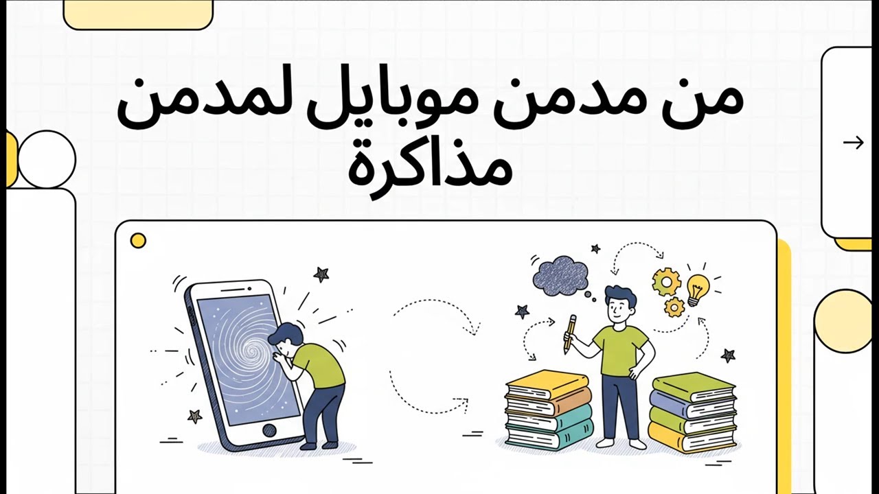 من مدمن موبايل لمدمن مذاكرة