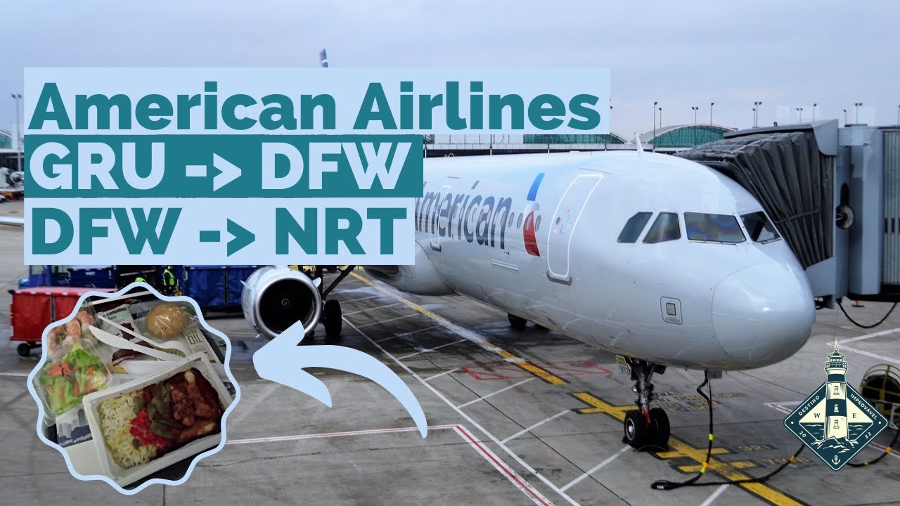 Como é voar na classe econômica da American Airlines | Do Brasil ao Japão com conexão nos EUA