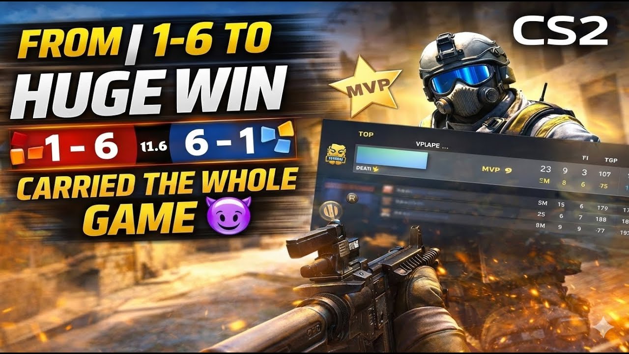 They Were Losing 1–6… Then I Joined 😈 | CS2 Mirage #cs2 #comeback #topfragger #fps #gaming #gaming