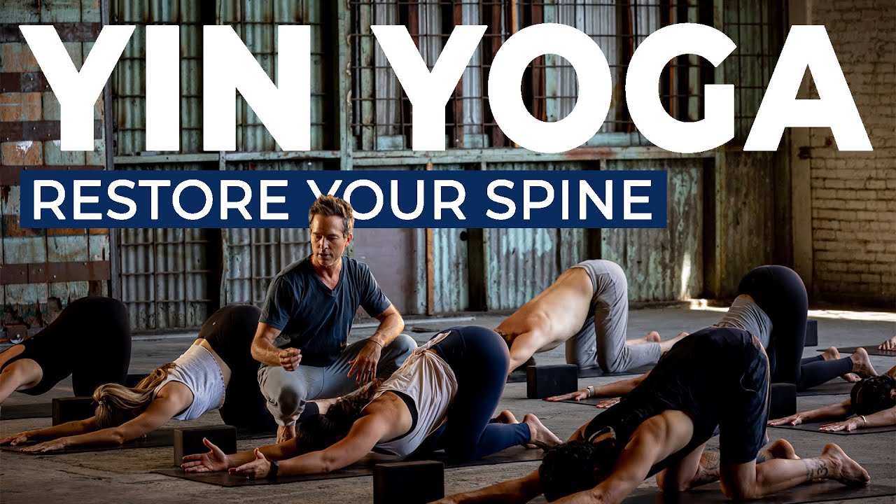 90 Min LIVE Yin Yoga 'Restore Your Spine' l Reduce Back Pain & Stress