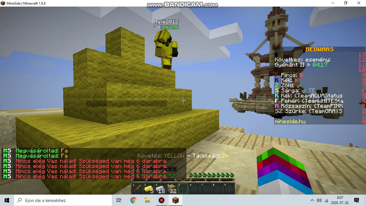 Bedwars magyarul &aacute;gyharc vajon nyert&uuml;nk?