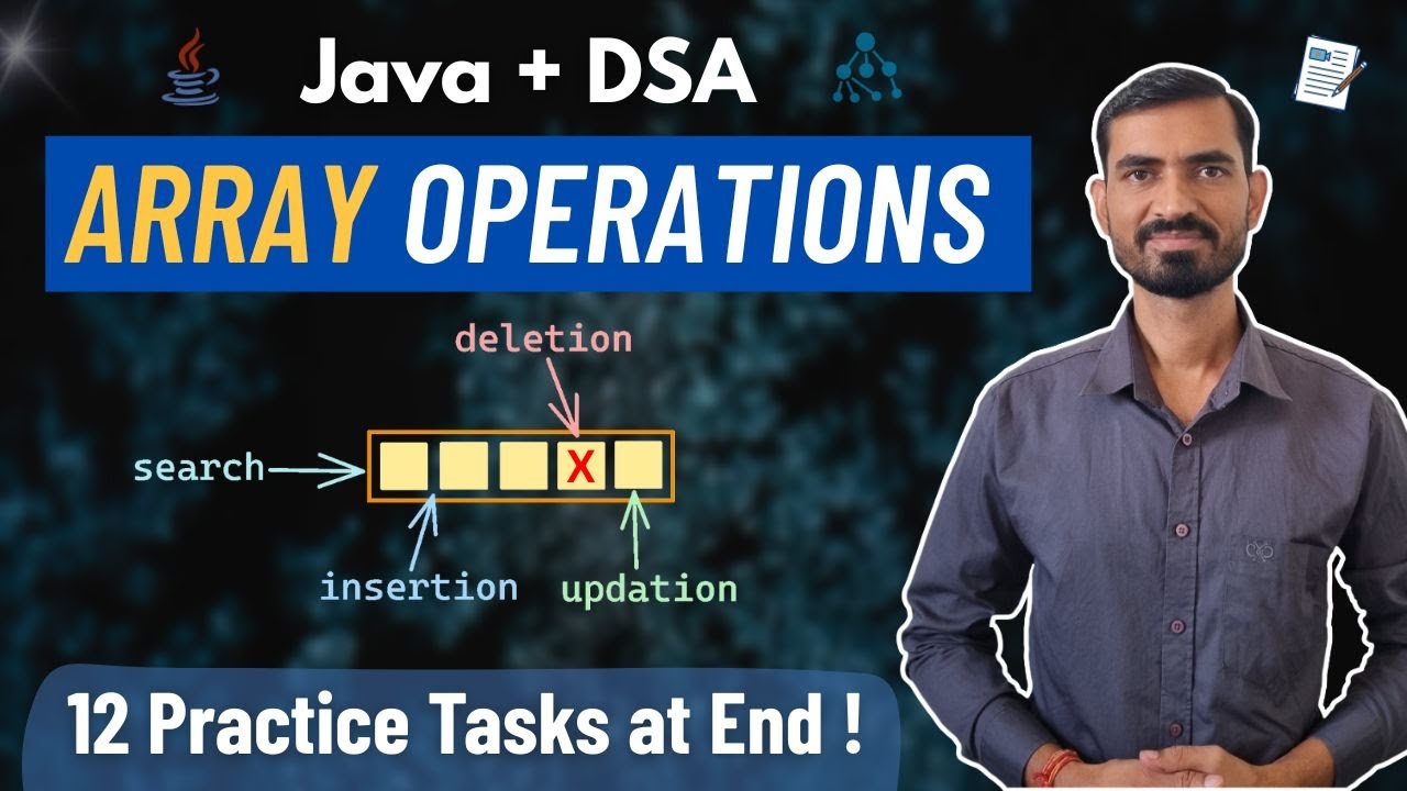 Array Operations in Java &ndash; Traversal, Insertion, Deletion, Searching | DSA for Beginners [With Code]
