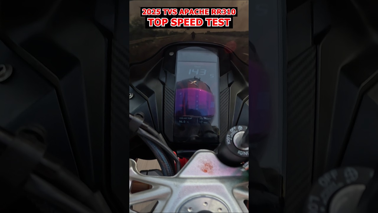 2025 Tvs Apache RR310 Top Speed Test  #automobile #motorcycle