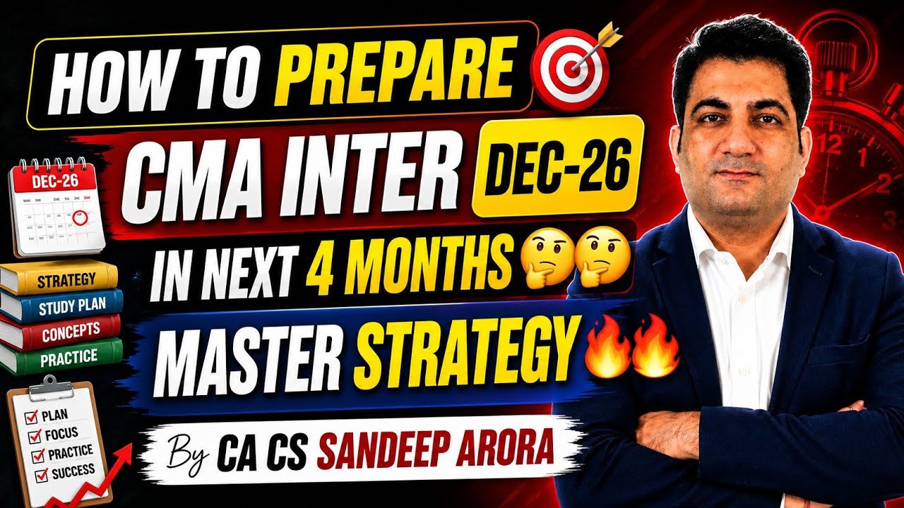 How to Prepare CMA Inter Dec 26 Exams In 4 Months 🤔🔥 Group 1 🔥 Group 2 