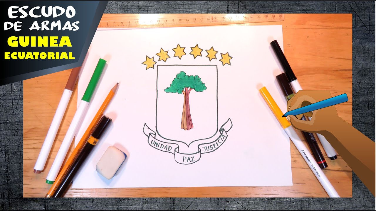 🇬🇶 Aprende a dibujar el escudo de armas de Guinea Ecuatorial 🇬🇶