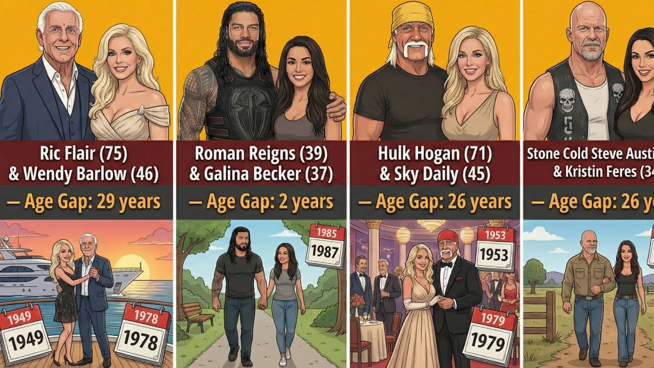 WWE Wrestlers With Shocking Age Gaps 😱