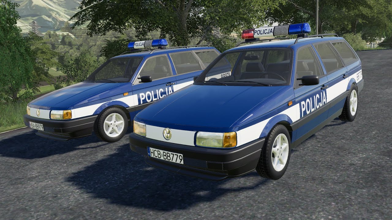 Volkswagen Passat "POLICJA" - Farming Simulator 2019 - Polish Police [FS 19 LS 19 Car Vehicle Mod]