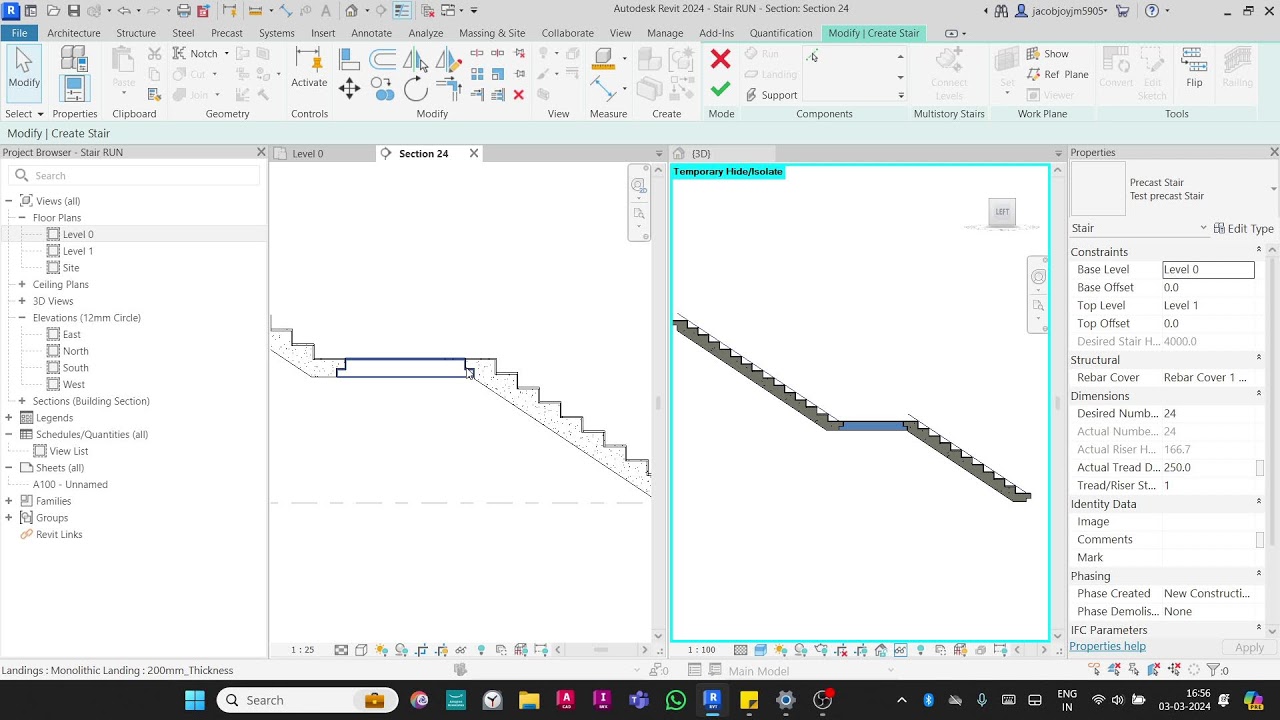 Revit - Precast Stair - Tutorial