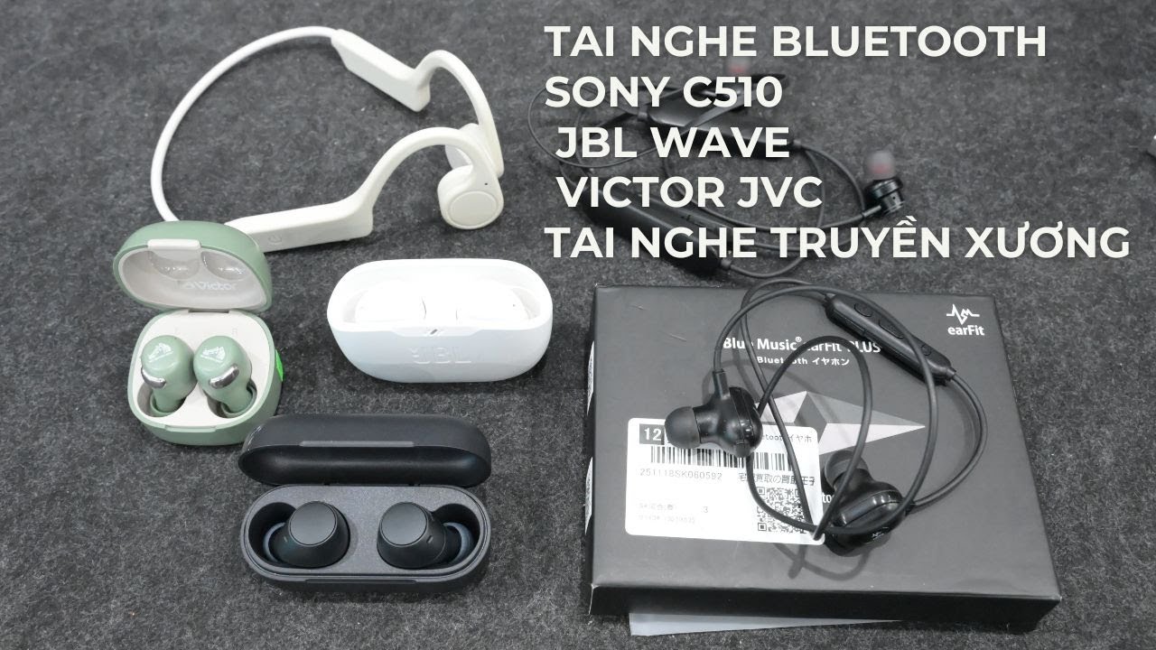 Tai nghe bluetooth không dây sony jbl victor jvc , tai nghe truyền xương thể thao nội địa nhật bãi