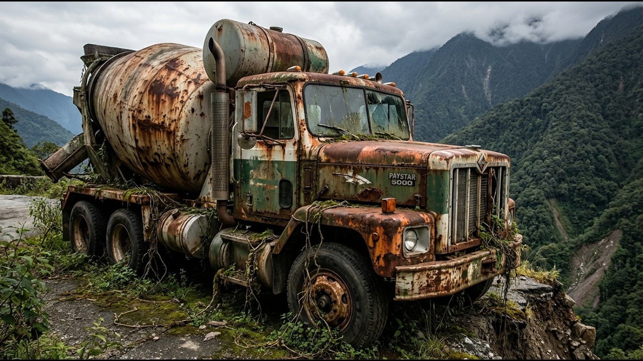 This Cement Mixer Was Abandoned on a Cliff for 15 Years… Then We Restored It!